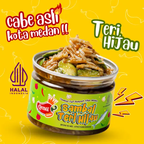 Teri Hijau Pete 150g - Sambal Pedas by Kitchen Medan