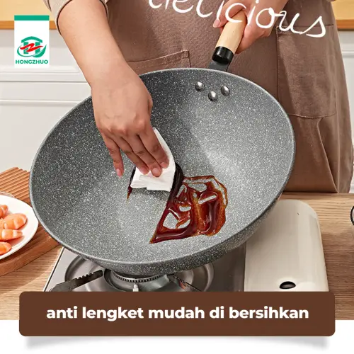 Tifale by Hongzhuo Wajan Maifan YY2201 Fry Pan Bahan Batu Medis Anti Lengket 32cm Wajan Penggorengan High Quality