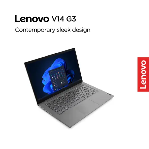 Lenovo V14 G3 IAP EJID Intel Core i3 1215U Win11 Home 4GB Soldered 256GB SSD 14\" FHD TN 250nits 45% NTSC Antiglare Integrated UHD F720p Camera OHS MilSpec WiFi6 Laptop Bisnis 14inch 82TS00EJID Iron Grey 3Y Windows Office