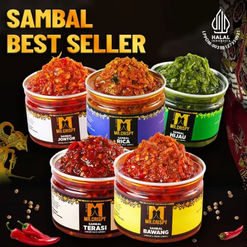 Sambal Bawang/Terasi/Jontor/Hijau/Rica Sambel Mr.Crispy