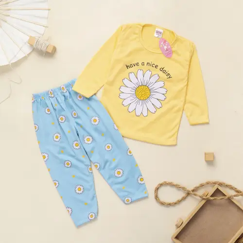 Setelan Anak & Bayi Piyama Tidur Colourfur Print Set / Baju Anak Anak Unisex 0 - 4 Tahun/ Baju Tidur Anak Bayi / Baju Anak Perempuan / Baju Anak Laki Laki