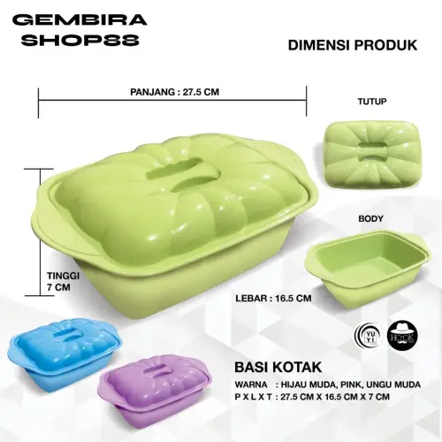 WADAH PRASMANAN / WADAH SAJI SET 7 PCS 5 SEGI + 1 BULET + 1 TEKO