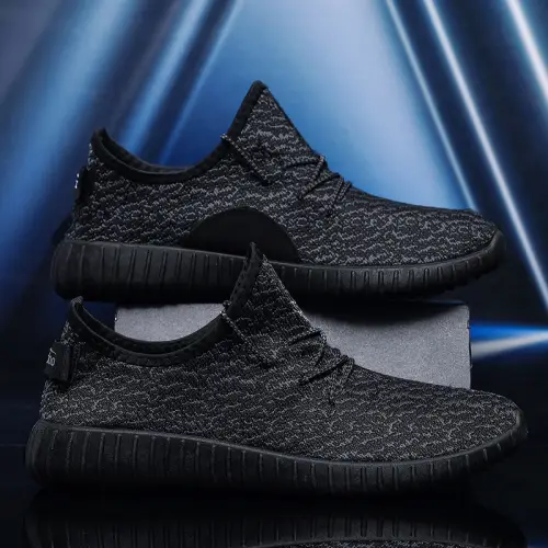 Leedoo Sepatu Pria Sneakers Casual Running Fashion Sport Sepatu Terbaru Kekinian Shoe Black Natural MR207