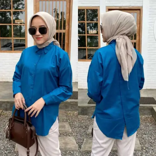 KEMEJA NELKA OVERSIZE LD 120 LINEN PREMIUM