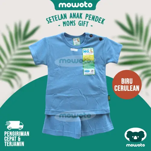 Setelan Moms Gift PENDEK Polos Kancing Pundak Terbaru Moms Gift Motherland