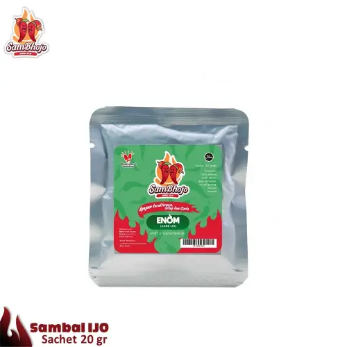 Paket Sambal Bawang, Sambal Terasi, Sambal ijo, Sambal Korek 15 Sachet Gratis mangkok/Sendok