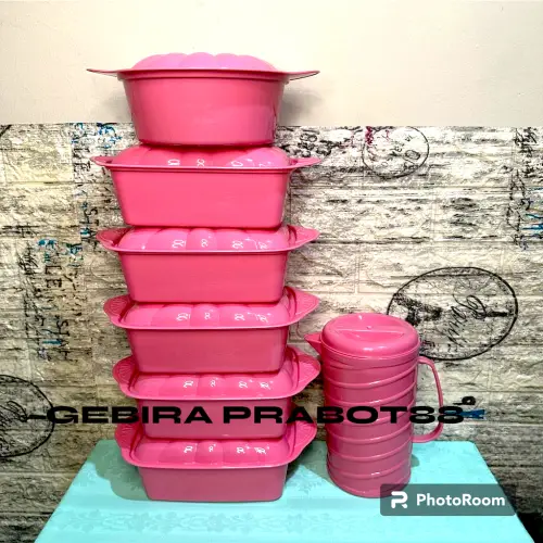 WADAH PRASMANAN / WADAH SAJI SET 7 PCS 5 SEGI + 1 BULET + 1 TEKO