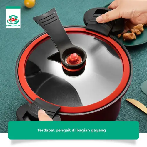 Hongzhuo Panci Presto 3,5 Liter Wajan Presto Kokoh Coating Batu Medis Premium Quality Panci Sop