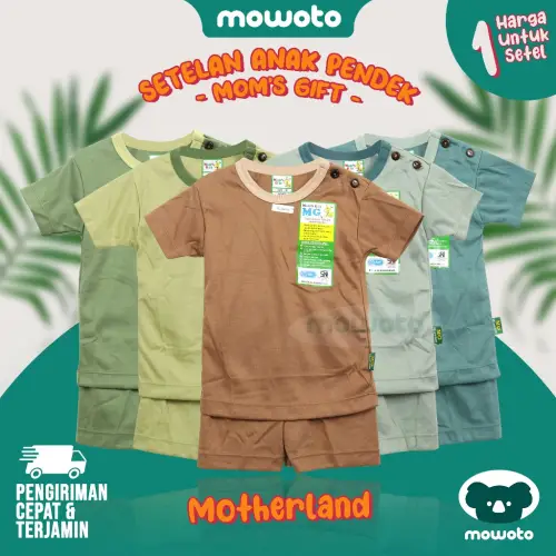 Setelan Moms Gift PENDEK Polos Kancing Pundak Terbaru Moms Gift Motherland