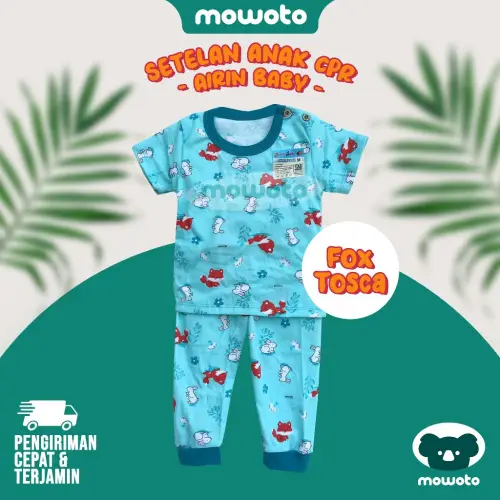  Setelan Airin Baby Terbaru ( 1-2 tahun ) Setelan Piyama Anak Cewek Cowok Kaos Celana Panjang