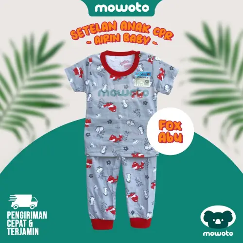  Setelan Airin Baby Terbaru ( 1-2 tahun ) Setelan Piyama Anak Cewek Cowok Kaos Celana Panjang