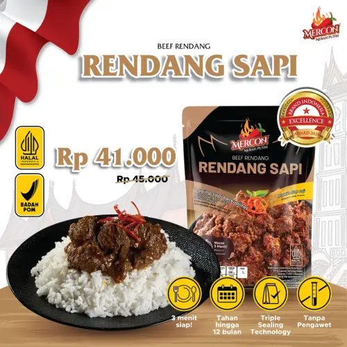 Mercon Merah Putih - Satuan || Limited Edition !! Rendang Sapi