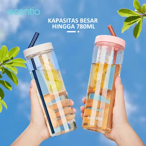 ecentio lunch box anti tumpah 3 sekat dengan kotak sup botol minum
