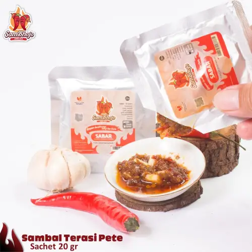 Paket Sambal Bawang, Sambal Terasi, Sambal ijo, Sambal Korek 15 Sachet Gratis mangkok/Sendok