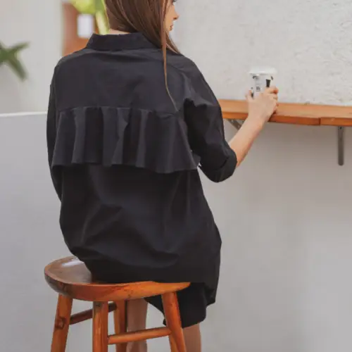 This Is April - Atasan Kemeja Casual Wanita Dayle Top ( LD BESAR )