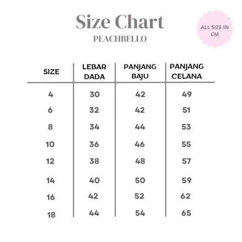 Peachbello Set Piyama Kaos Cotton Anak Usia 1 - 10th