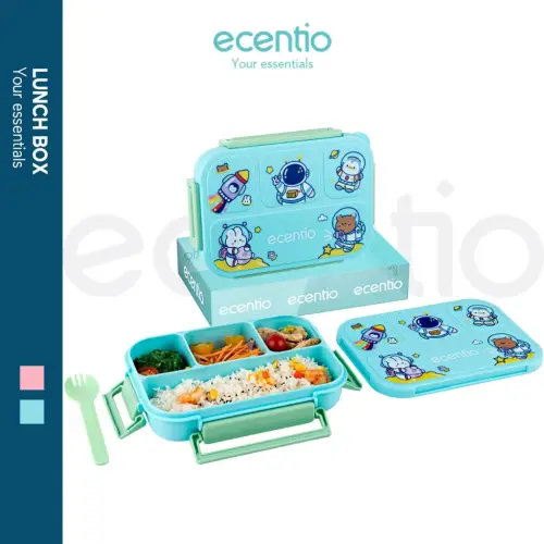 ecentio lunch box anak anak sekolah 1000ml 4 Skat Kotak Makan Tempat Makan bayi BPA FREE