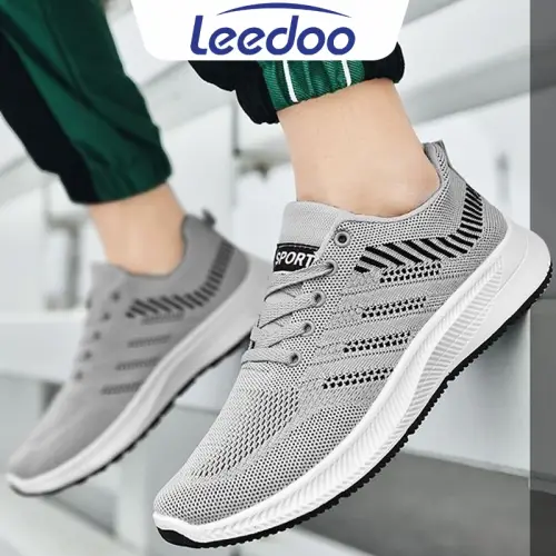 Leedoo Sepatu Kerja Pria Casual Jogging Lari Sneakers Fashion Kekinian Kets Sport Shoes MR158