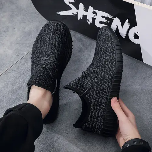 Leedoo Sepatu Pria Sneakers Casual Running Fashion Sport Sepatu Terbaru Kekinian Shoe Black Natural MR207