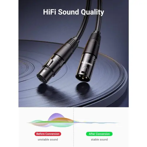 UGREEN XLR Male Microphone Karaoke Condenser Female Audio 20708