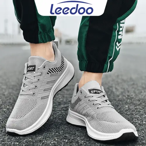Leedoo Sepatu Kerja Pria Casual Jogging Lari Sneakers Fashion Kekinian Kets Sport Shoes MR158