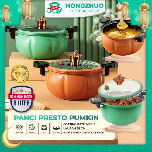 Hongzhuo Panci Presto Labu 8 Liter Premium Quality Wajan Panci Presto Coating Batu