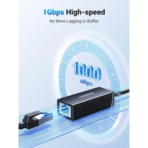 UGREEN Adapter USB to Lan RJ45 Ethernet Network Speed 100Mbps 1000Mbps