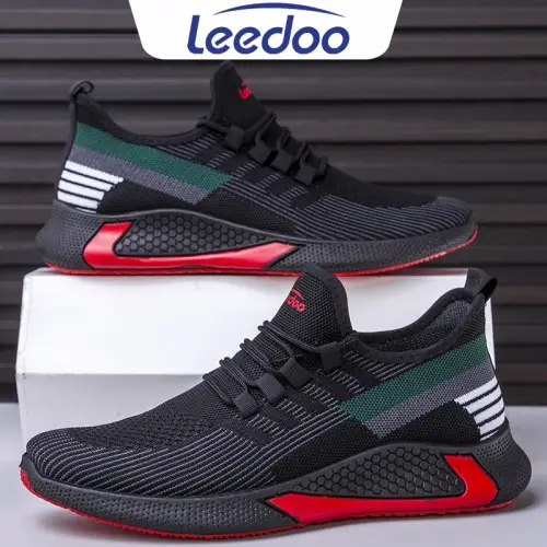 Leedoo Sepatu Pria Kekinian Original Sepatu Joging Pria Kerja Sneakers Casual Running Shoes Gym Shoes MR144