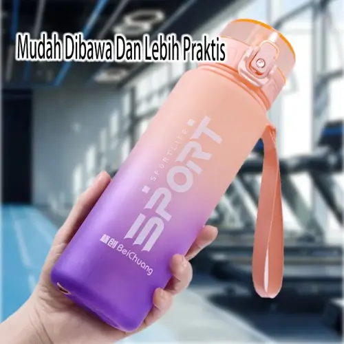 Botol Minum Tumbler Olahraga Botol Sport 650ML | Botol Gradient Gradasi FREE Stiker 2D+3D