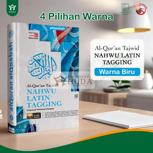 Al Quran Tajwid Nahwu Latin Tagging JUMBO Ukuran A4 Terjemah Perhuruf Perkata Edisi Terbaru 2024