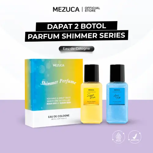 Parfum Cewek Mezuca Shimmer Series Free Box Perfume Wanita Perempuan Wangi Tahan Lama