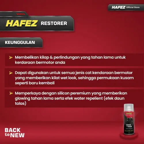 HAFEZ - Restorer - Pengkilap dan Penghitam Body Motor