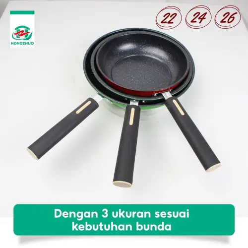 Hongzhuo Teflon Serbaguna Wajan Penggorengan Frypan Teflon Anti lengket 3 Ukuran