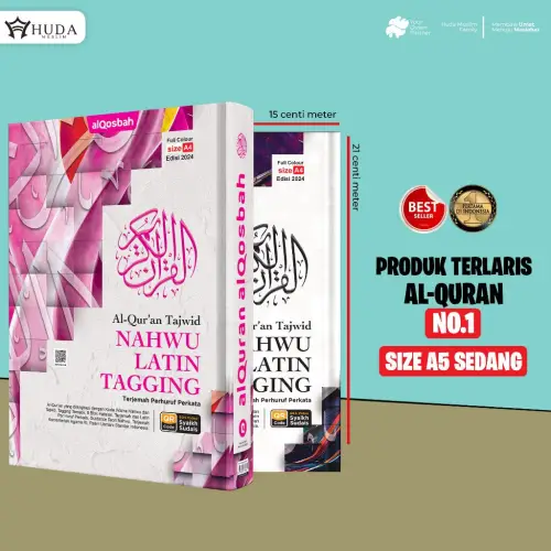 Al Quran Tajwid Nahwu Latin Tagging SEDANG Ukuran A5 Terjemah Perhuruf Perkata Edisi Terbaru 2024