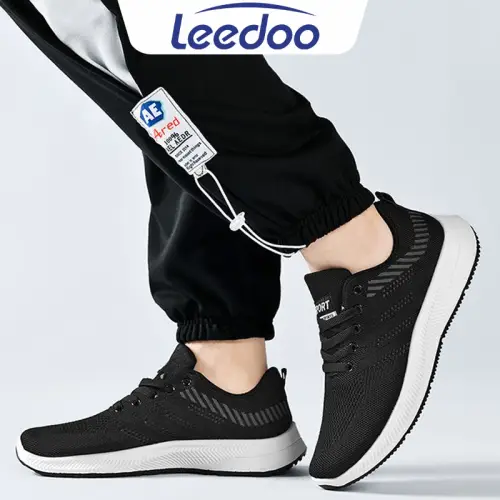 Leedoo Sepatu Kerja Pria Casual Jogging Lari Sneakers Fashion Kekinian Kets Sport Shoes MR158