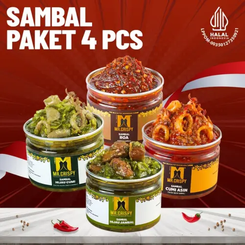Paket Sambal Mr.Crispy/Paket Sambal 4 Pcs