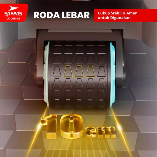 SPEEDS Ab Wheel Double Wheel / Abdominal Roller / Ab Roller / Alat Push Up Stand Bar Alat Gym / Alat Sit Up 009-19