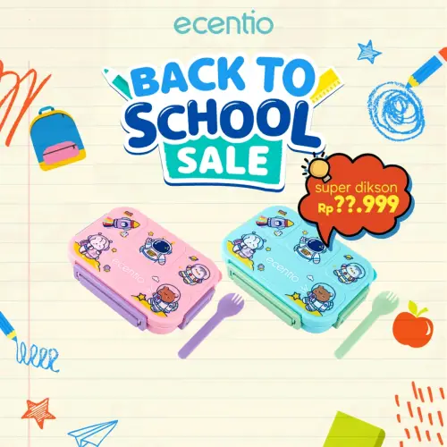 ecentio lunch box anak anak sekolah 1000ml 4 Skat Kotak Makan Tempat Makan bayi BPA FREE