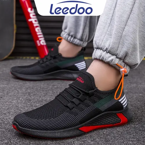 Leedoo Sepatu Pria Kekinian Original Sepatu Joging Pria Kerja Sneakers Casual Running Shoes Gym Shoes MR144