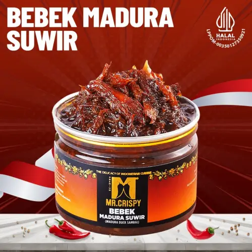 Bebek Madura Suwir/Sambel Bebek Madura/Bumbu Ireng Asli Madura Mr.Crispy