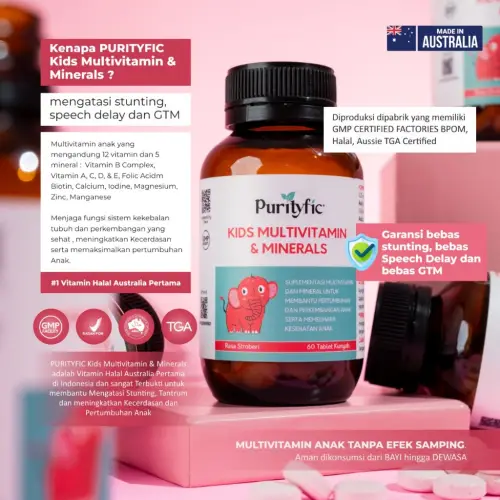 Purityfic Kids Multivitamin Australia Official - Peninggi Badan Terbaik Anak