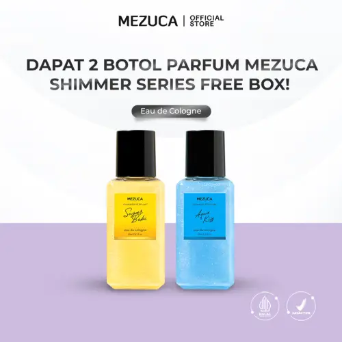 Parfum Cewek Mezuca Shimmer Series Free Box Perfume Wanita Perempuan Wangi Tahan Lama