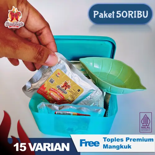Sambal Sachet Komplit 18 Varian, Gratis Mangkok Sambal/Wooden Spoon
