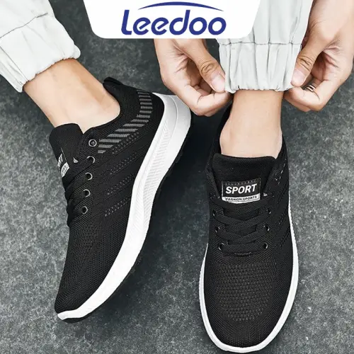 Leedoo Sepatu Kerja Pria Casual Jogging Lari Sneakers Fashion Kekinian Kets Sport Shoes MR158
