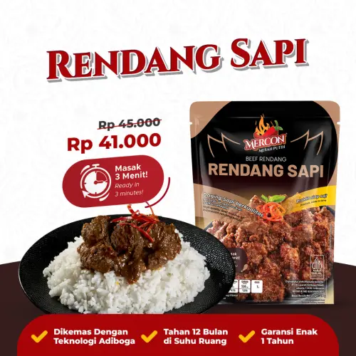 Mercon Merah Putih - Satuan || Limited Edition !! Rendang Sapi