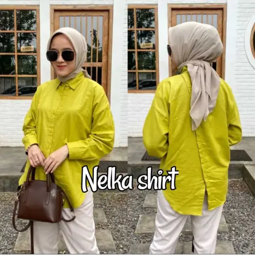 KEMEJA NELKA OVERSIZE LD 120 LINEN PREMIUM