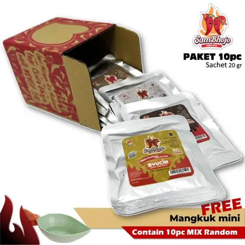 Sambal Sachet Mix Varian Free Mangkuk