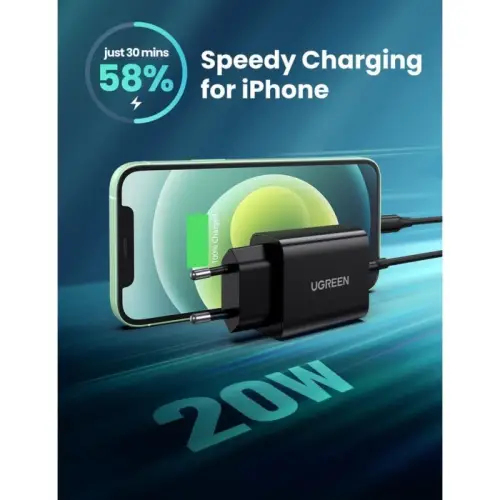 UGREEN Charger MFI iPhone 11 12 13 14 PD Type C to Lightning Fast Charging 20w 30w