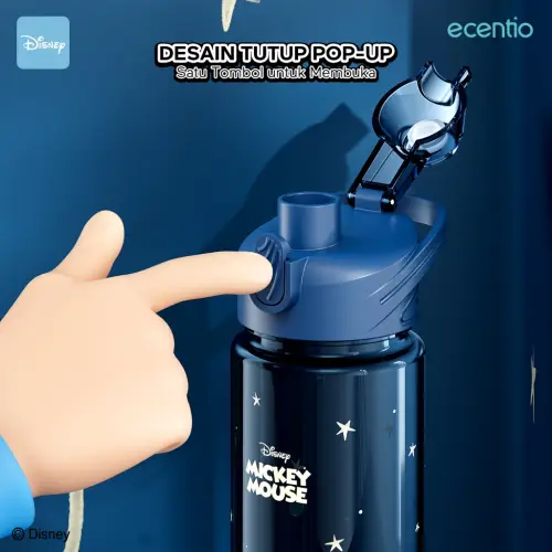 ecentio botol minum Disney Micky 1000ml Portable Botol air Anak Sport 1 Liter