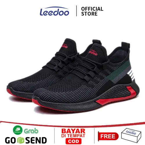 Leedoo Sepatu Pria Kekinian Original Sepatu Joging Pria Kerja Sneakers Casual Running Shoes Gym Shoes MR144